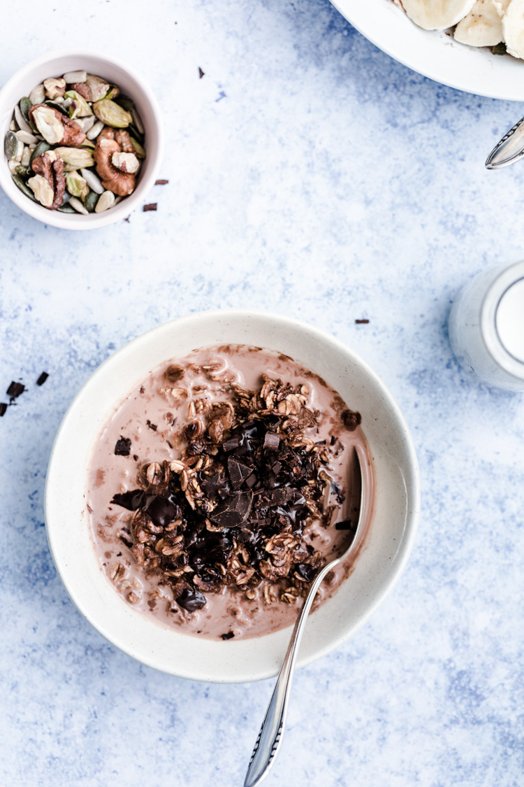 3 ingredient chocolate oatmeal