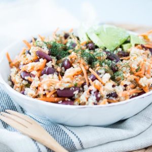 red beans carrot salad with dill