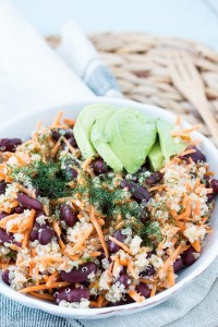 red beans carrot salad with dill