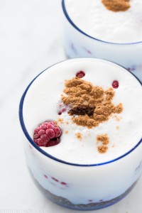 smooth raspberry chia seed pudding