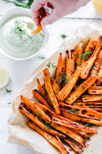 Carrot Fries with Fresh Dill Dip