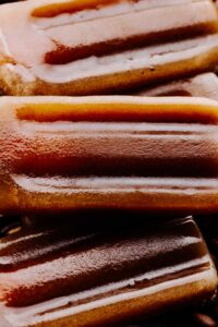 Close up brown coffee popsicles